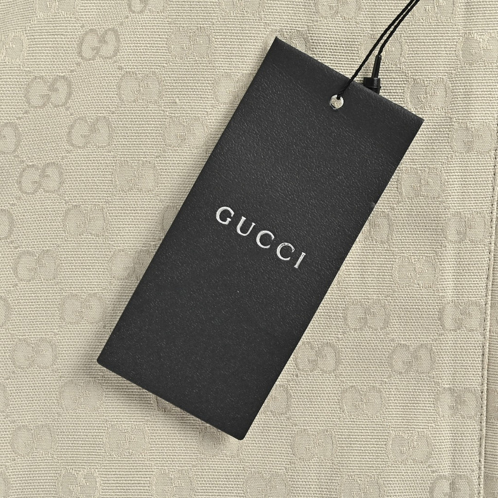 Gucci Tonal All-Over Pattern Zip-Up Jacket - Ivory