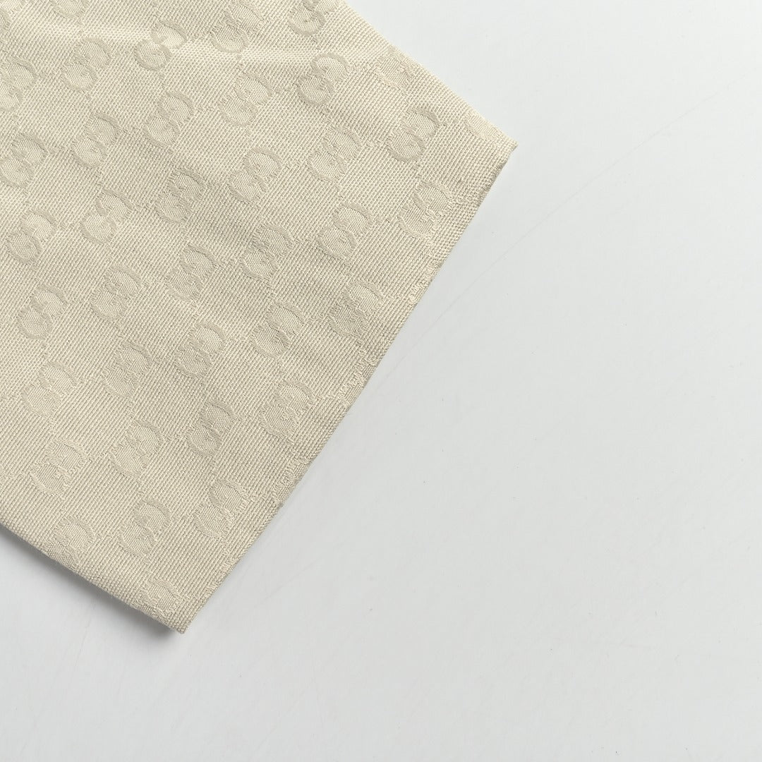 Gucci Tonal All-Over Pattern Zip-Up Jacket - Ivory