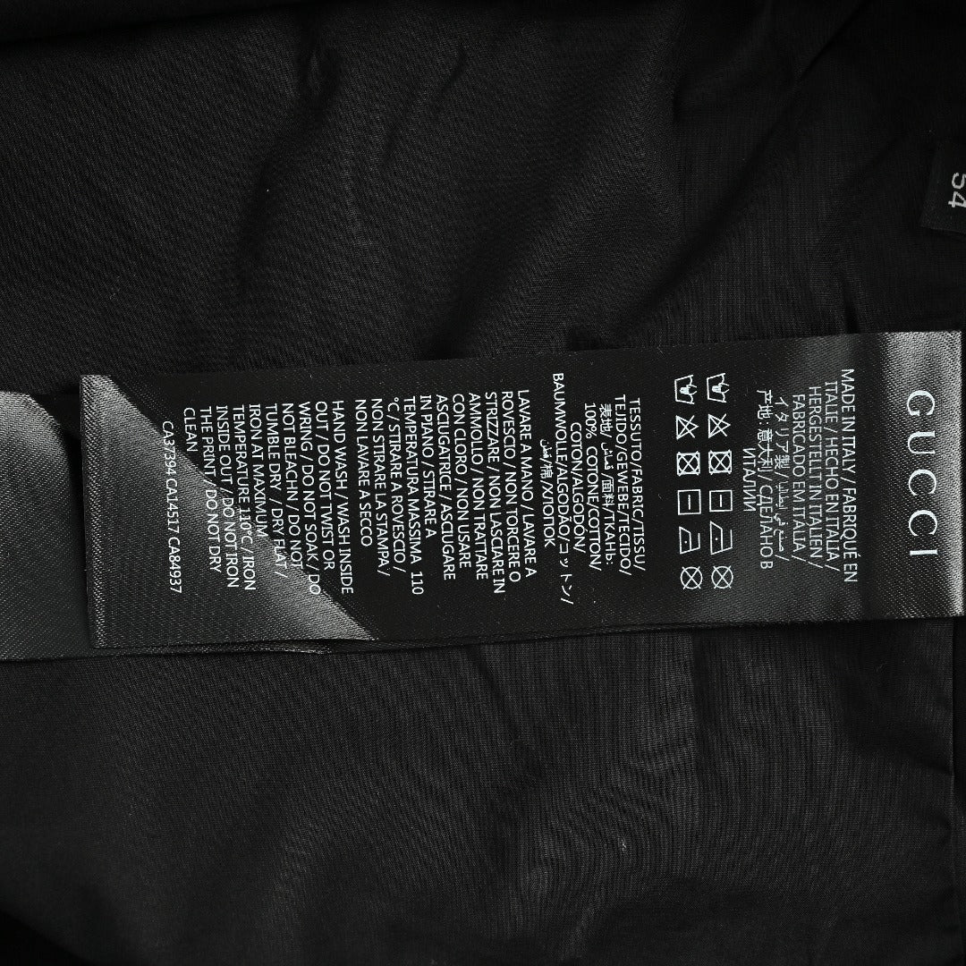Gucci Tonal All-Over Pattern Zip-Up Jacket - Black