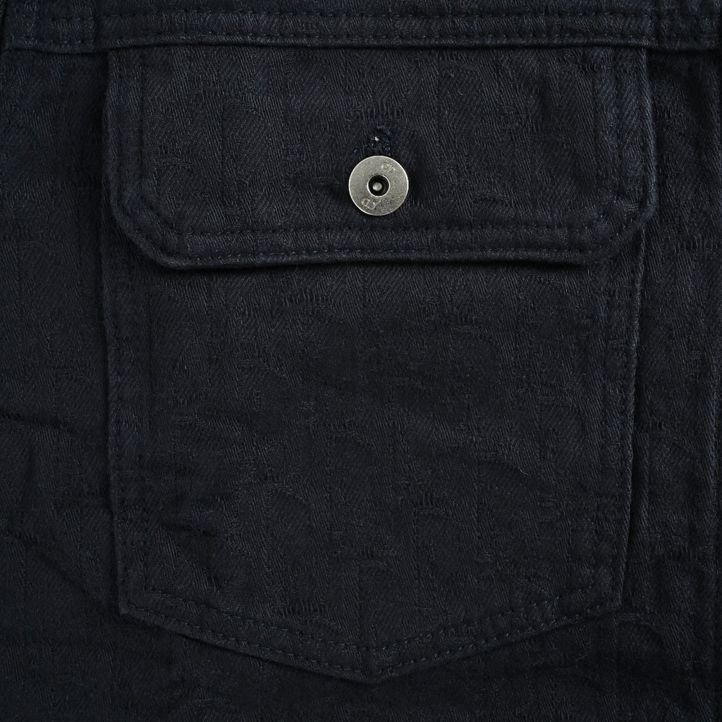 Dior Tonal All-Over Pattern Denim Jacket - Dark Indigo
