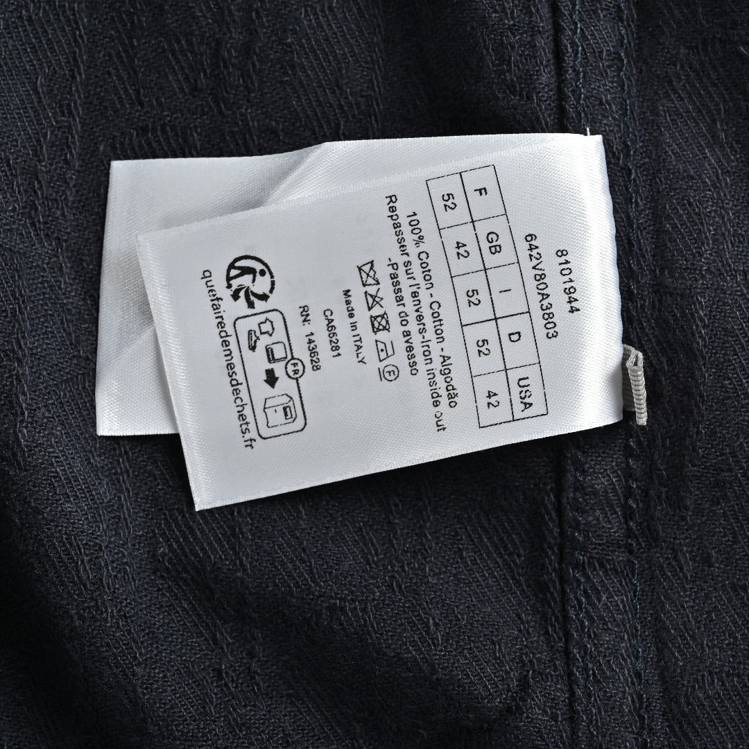Dior Tonal All-Over Pattern Denim Jacket - Dark Indigo