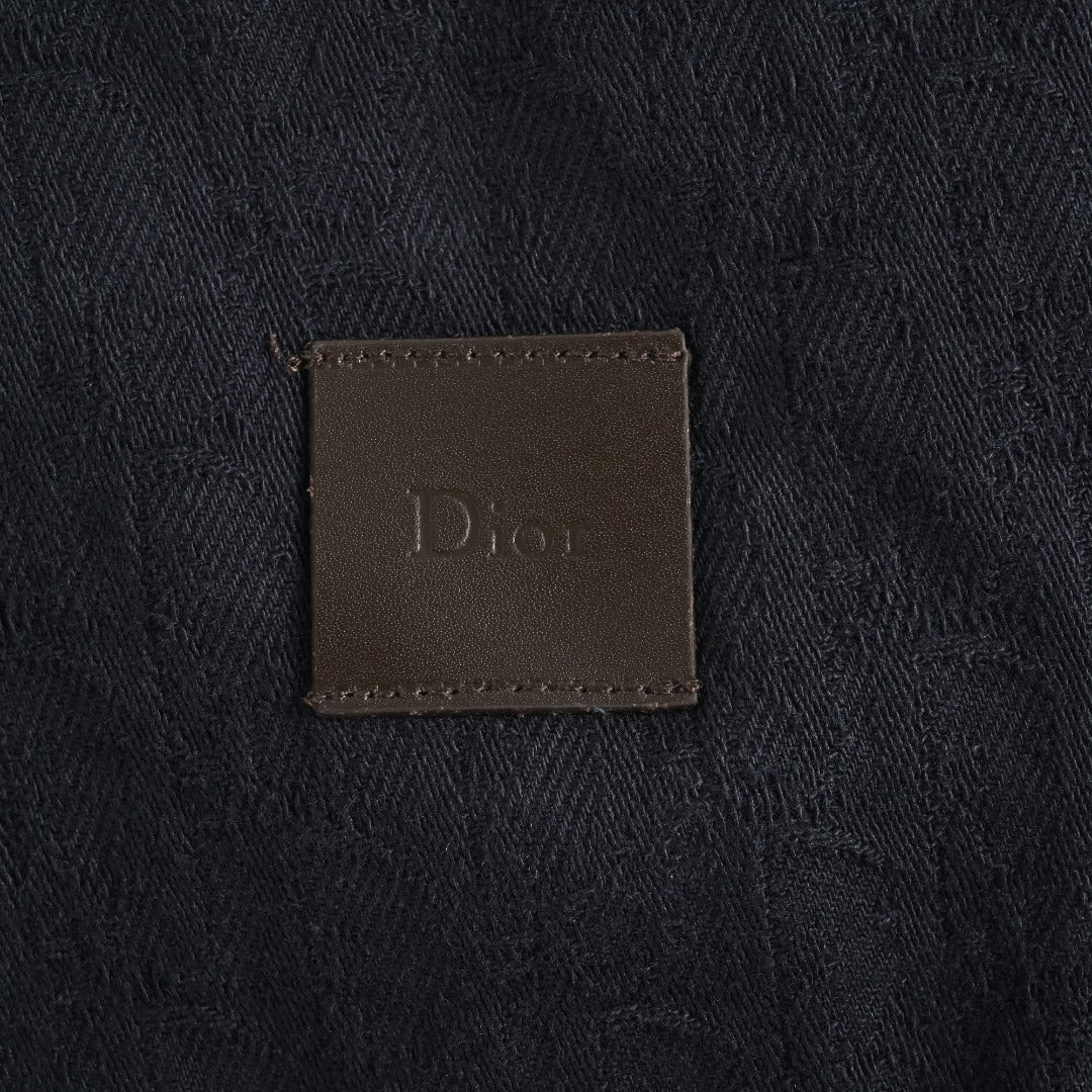 Dior Tonal All-Over Pattern Denim Jacket - Dark Indigo