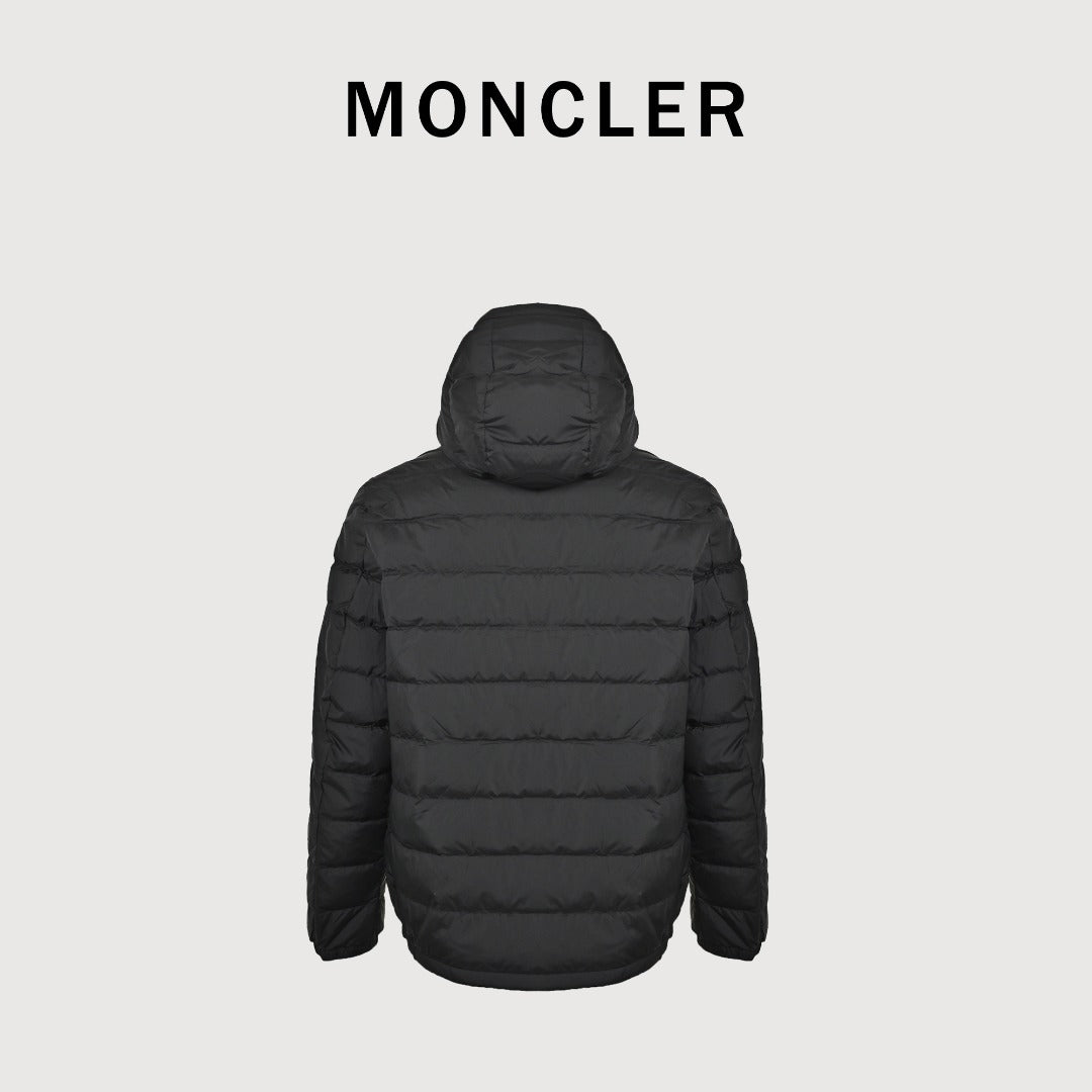 Moncler Quilted Hooded Down Jacket - Black