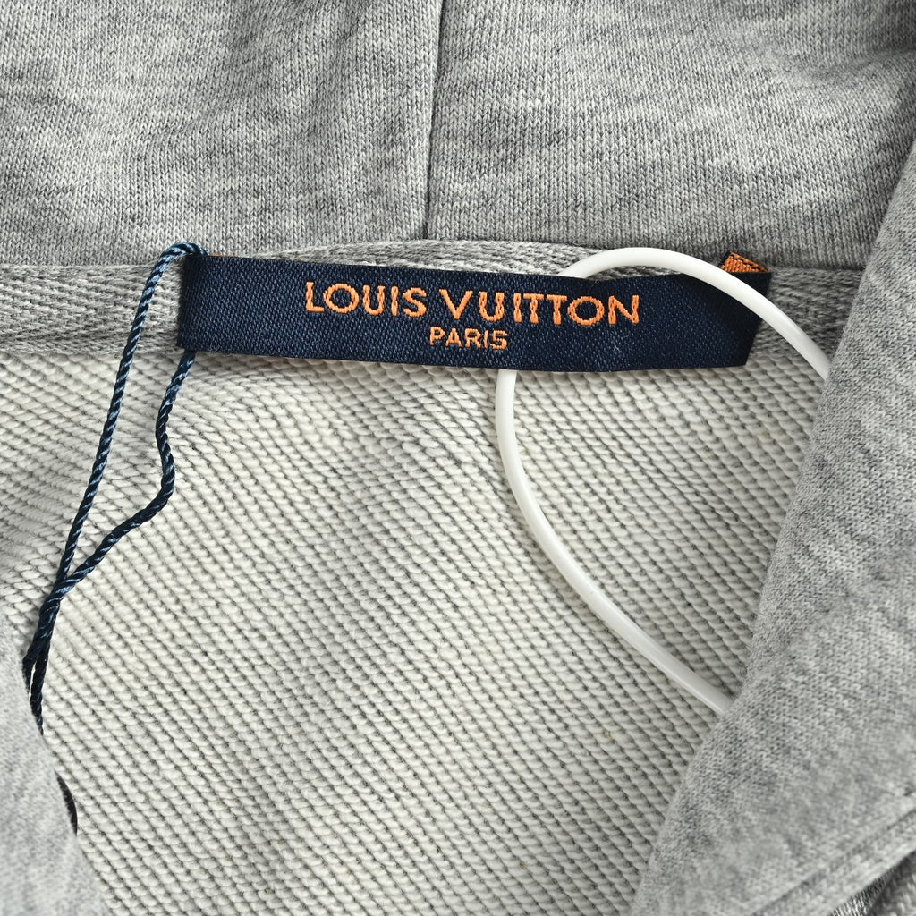 Louis Vuitton Sketch Monogram Zip-Up Hoodie - Light Gray