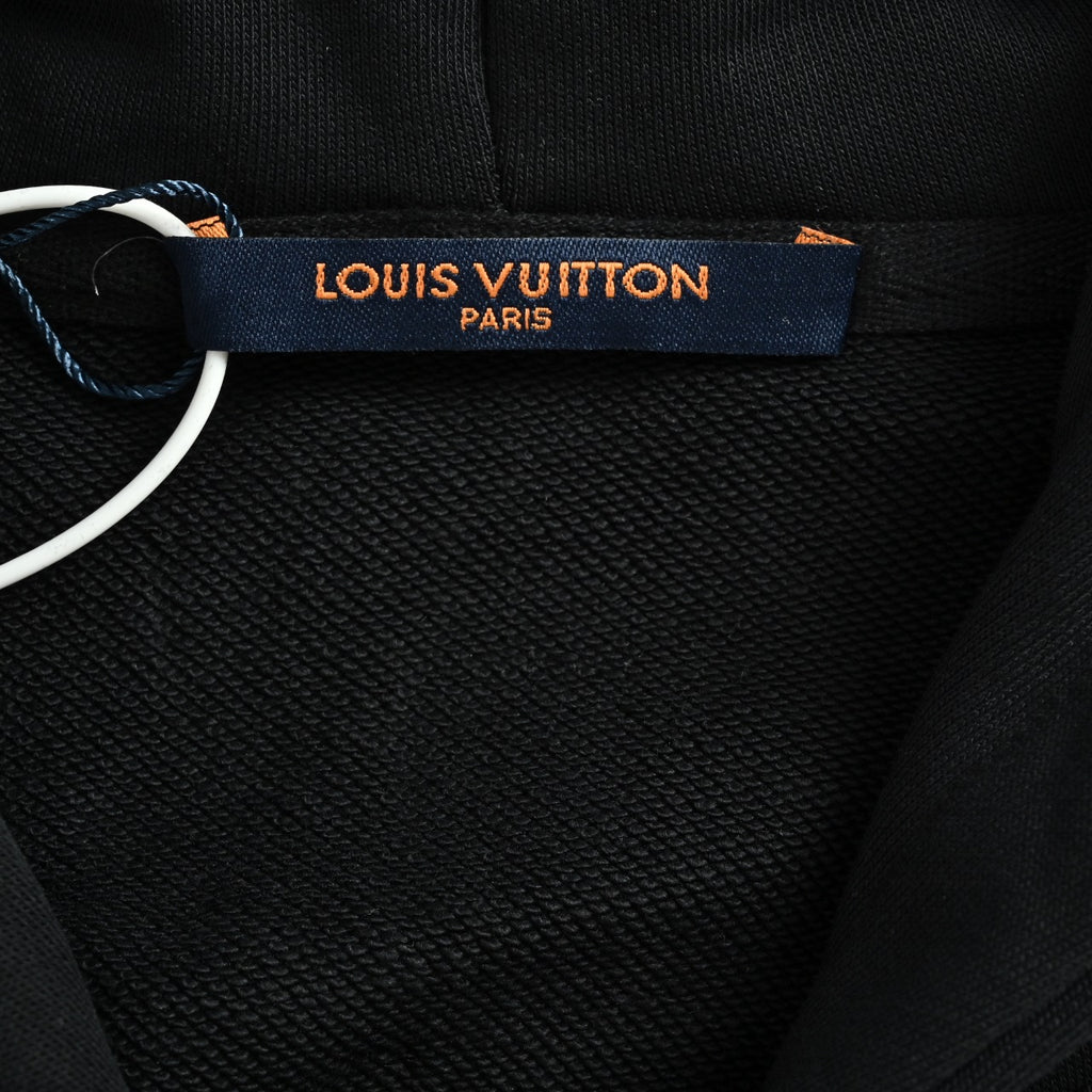 Louis Vuitton Sketch Monogram Zip-Up Hoodie - Black