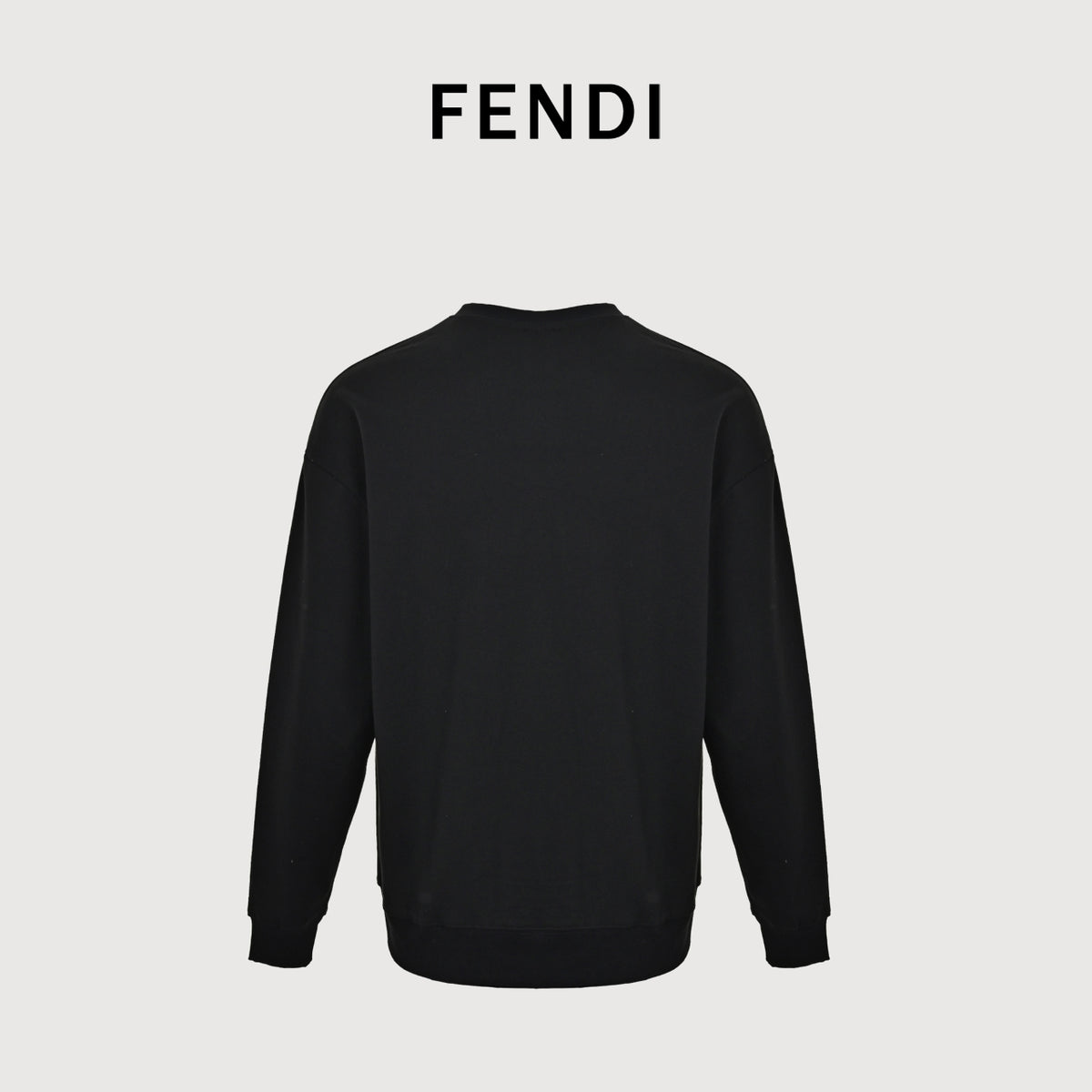 Fendi Dog Embroidered Crewneck Sweatshirt - Black
