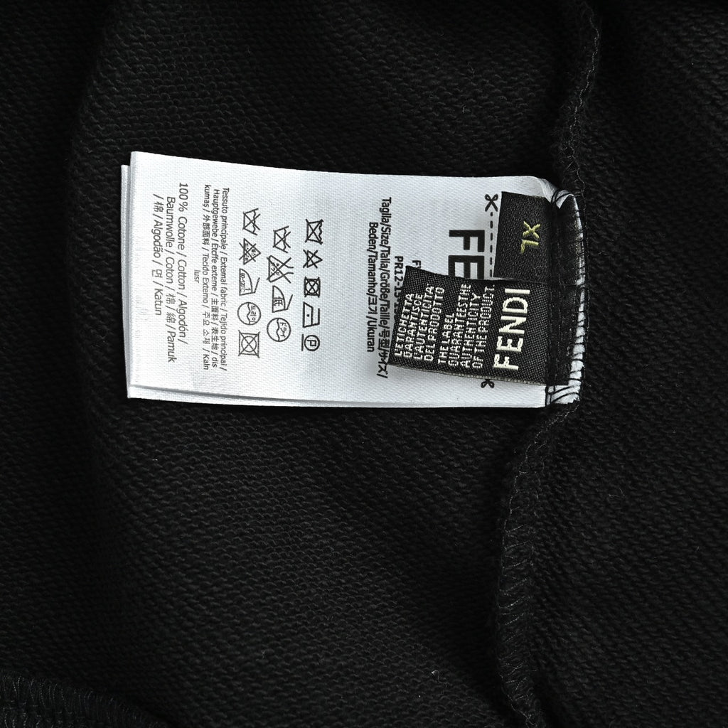 Fendi Dog Embroidered Crewneck Sweatshirt - Black