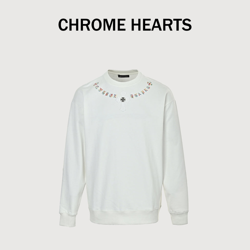 Chrome Hearts Script Crewneck Sweatshirt - White