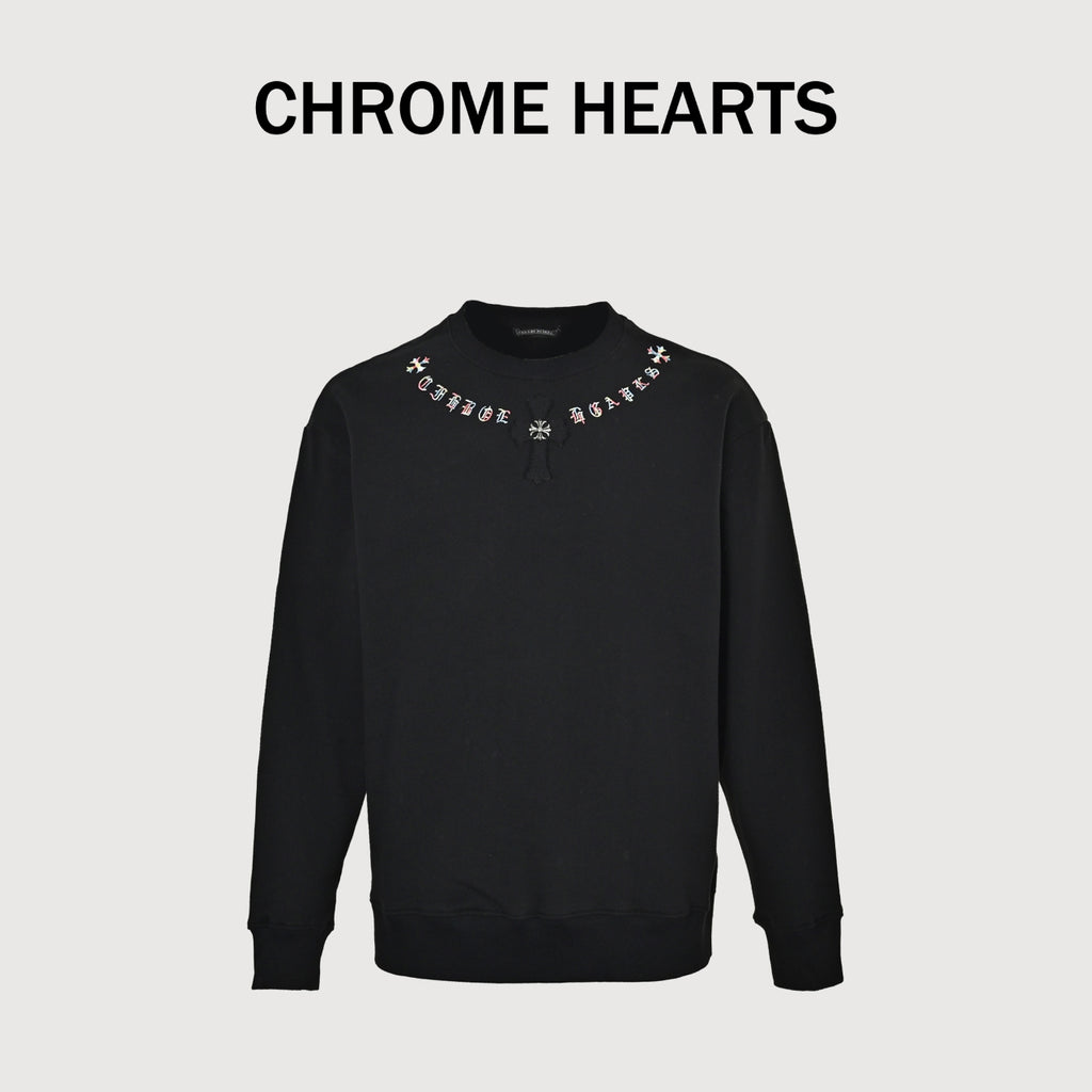 Chrome Hearts Script Crewneck Sweatshirt - Black