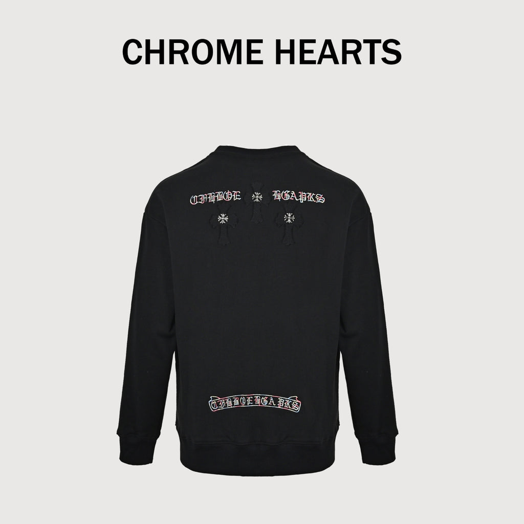 Chrome Hearts Script Crewneck Sweatshirt - Black