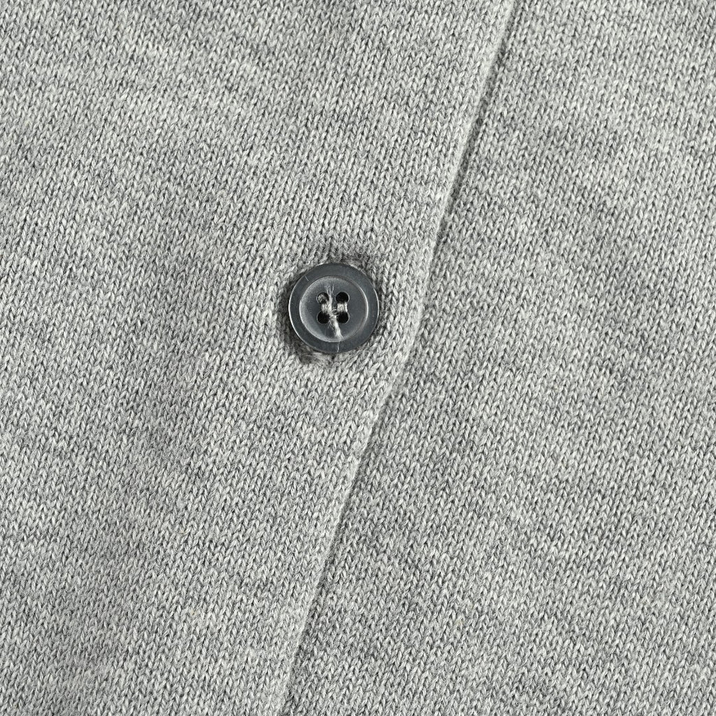 Ralph Lauren Polo Collar Knit Cardigan - Light Gray