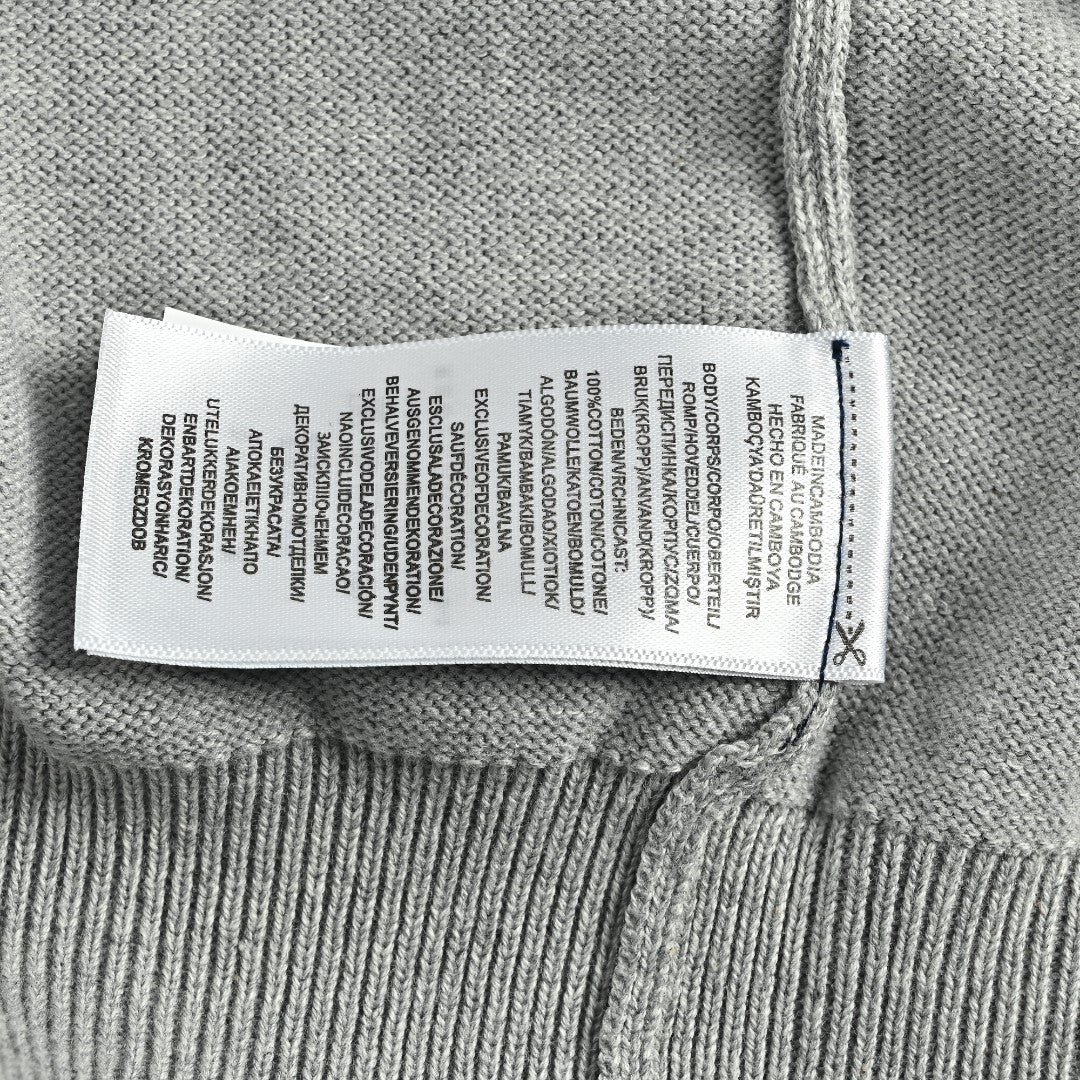 Ralph Lauren Polo Collar Knit Cardigan - Light Gray