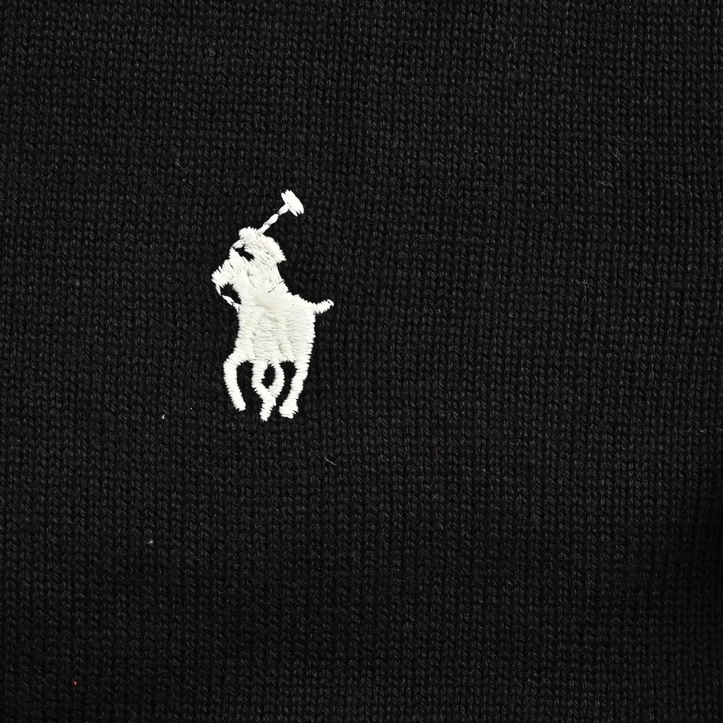 Ralph Lauren Polo Collar Knit Cardigan - Black
