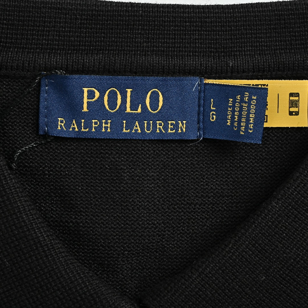 Ralph Lauren Polo Collar Knit Cardigan - Black