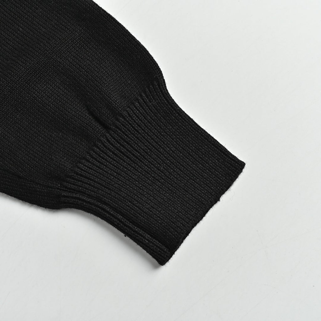Ralph Lauren Polo Collar Knit Cardigan - Black
