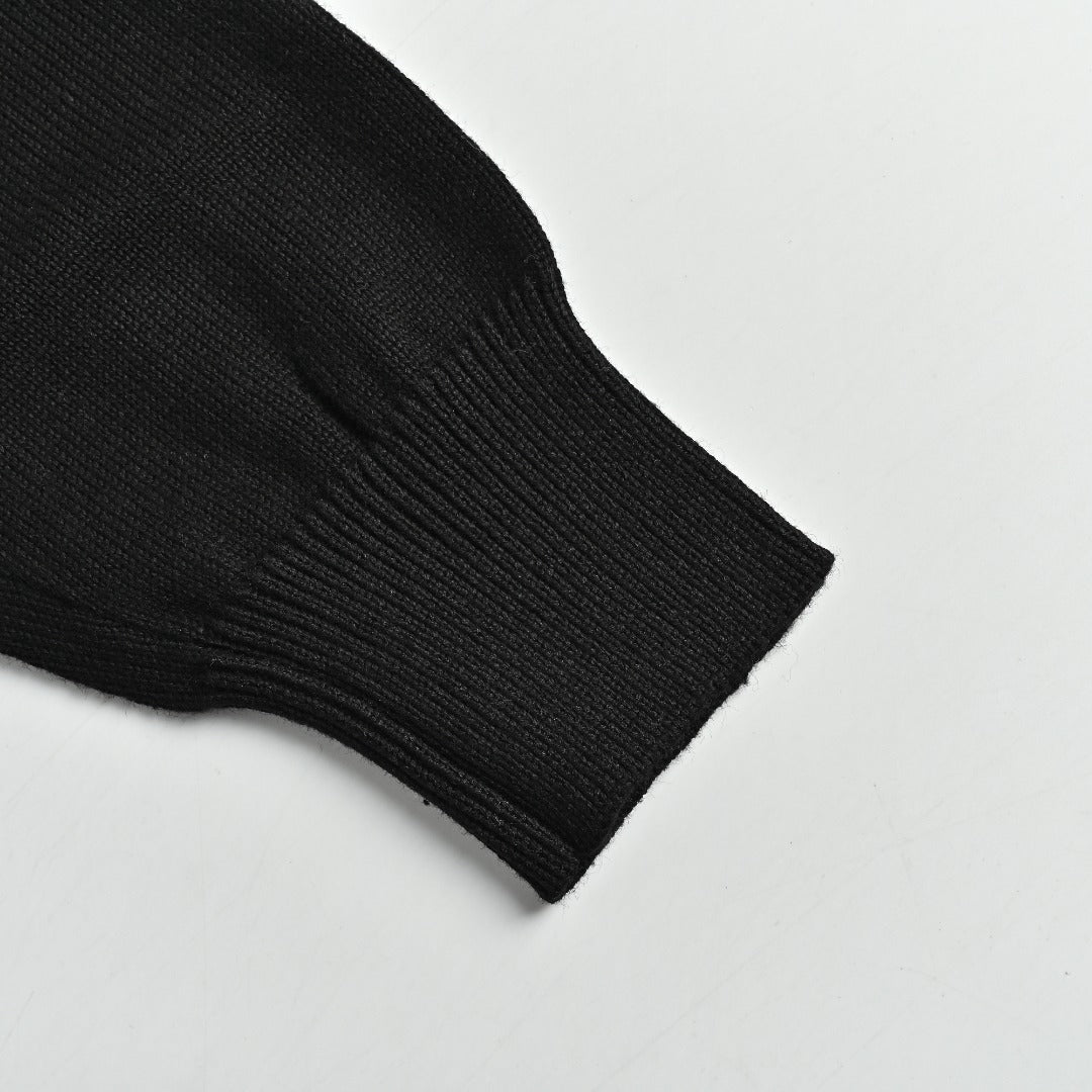 Ralph Lauren Polo Collar Knit Cardigan - Black