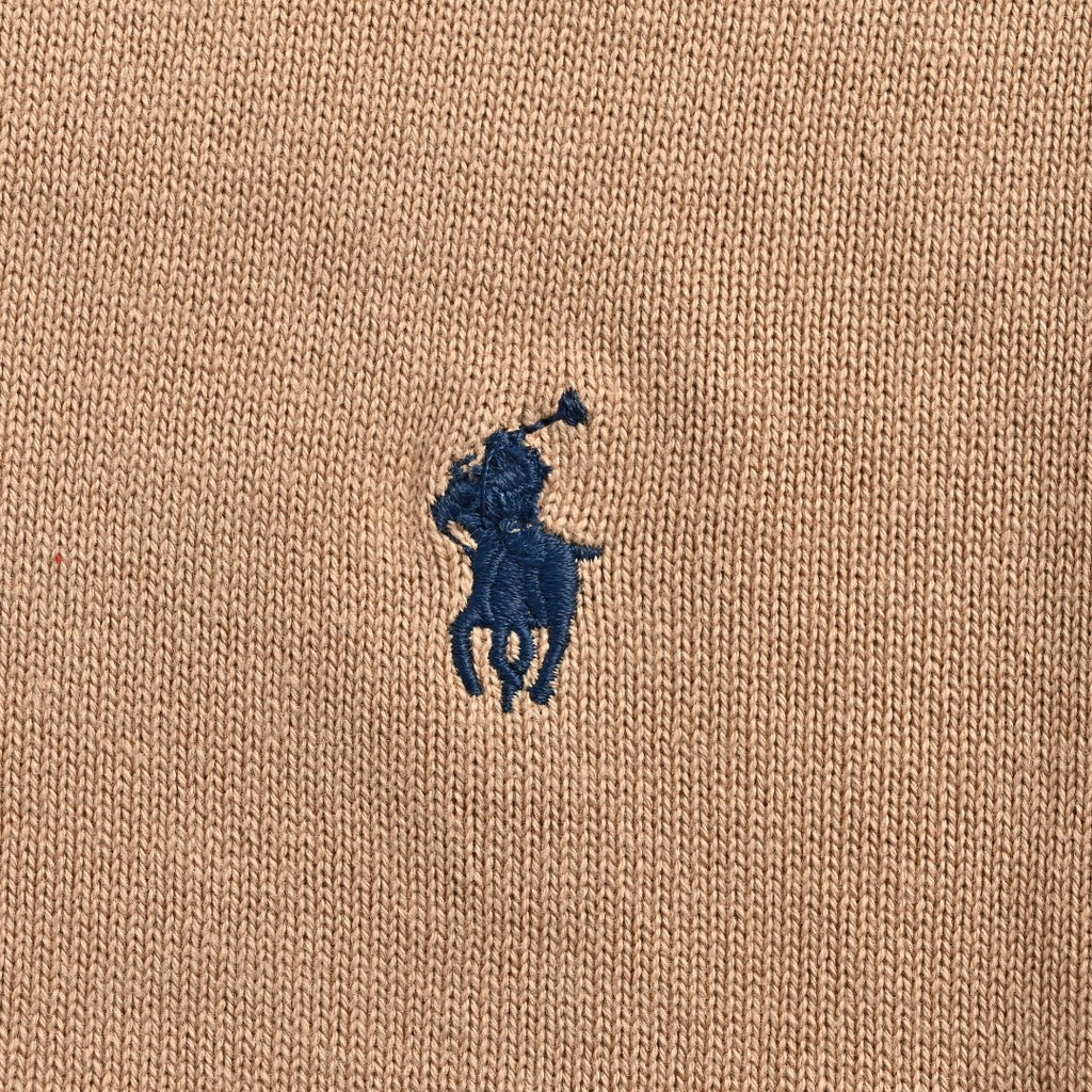 Ralph Lauren Polo Collar Knit Cardigan - Beige