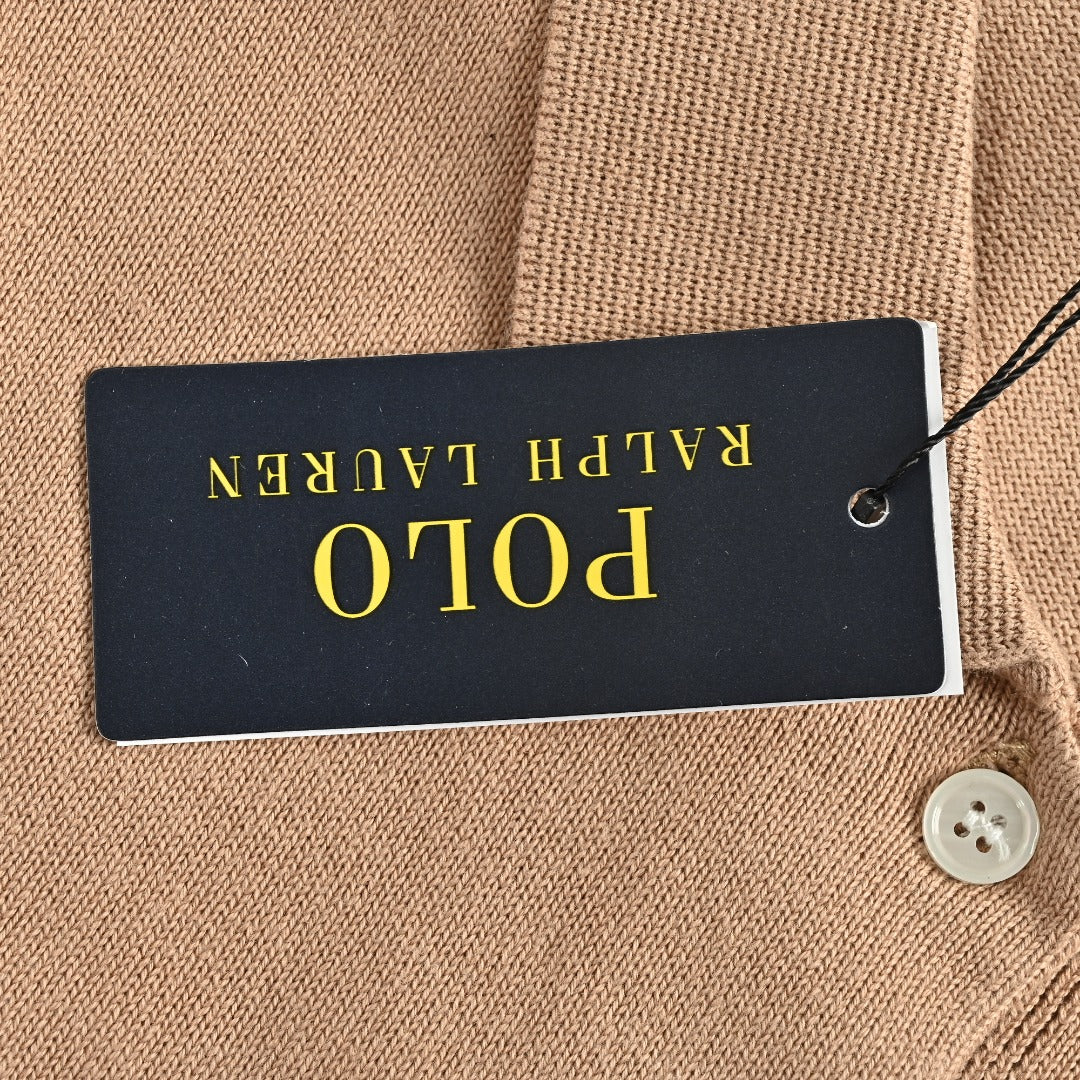 Ralph Lauren Polo Collar Knit Cardigan - Beige