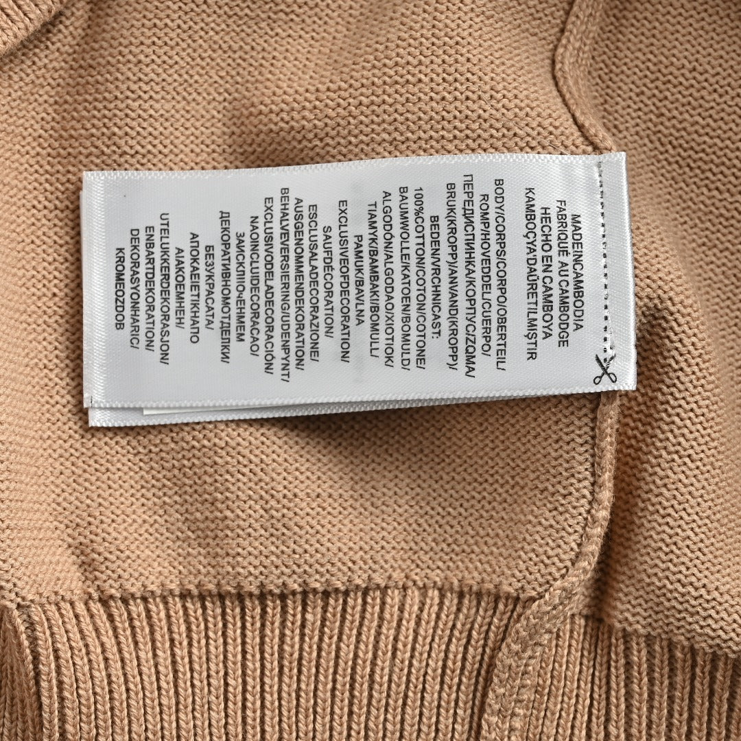 Ralph Lauren Polo Collar Knit Cardigan - Beige