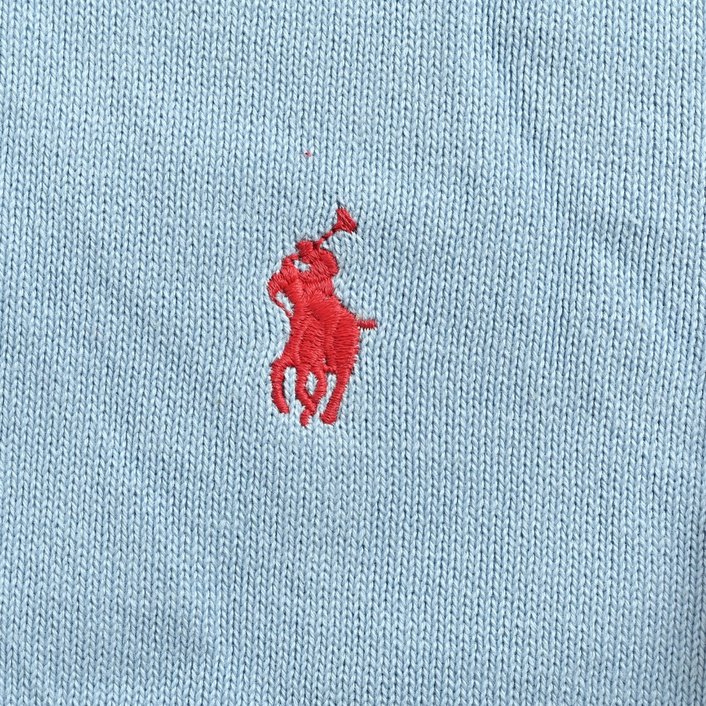 Ralph Lauren Polo Collar Knit Cardigan - Light Blue