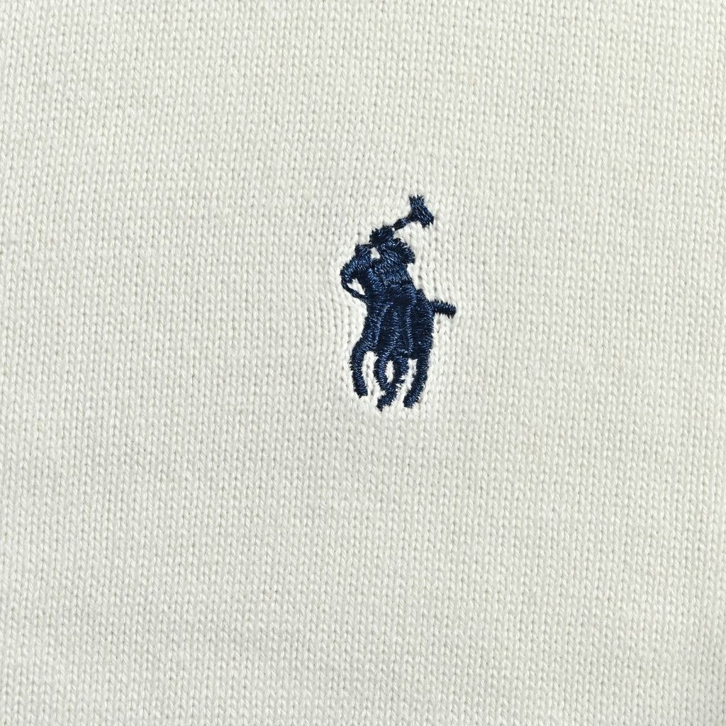 Ralph Lauren Polo Collar Knit Cardigan - White