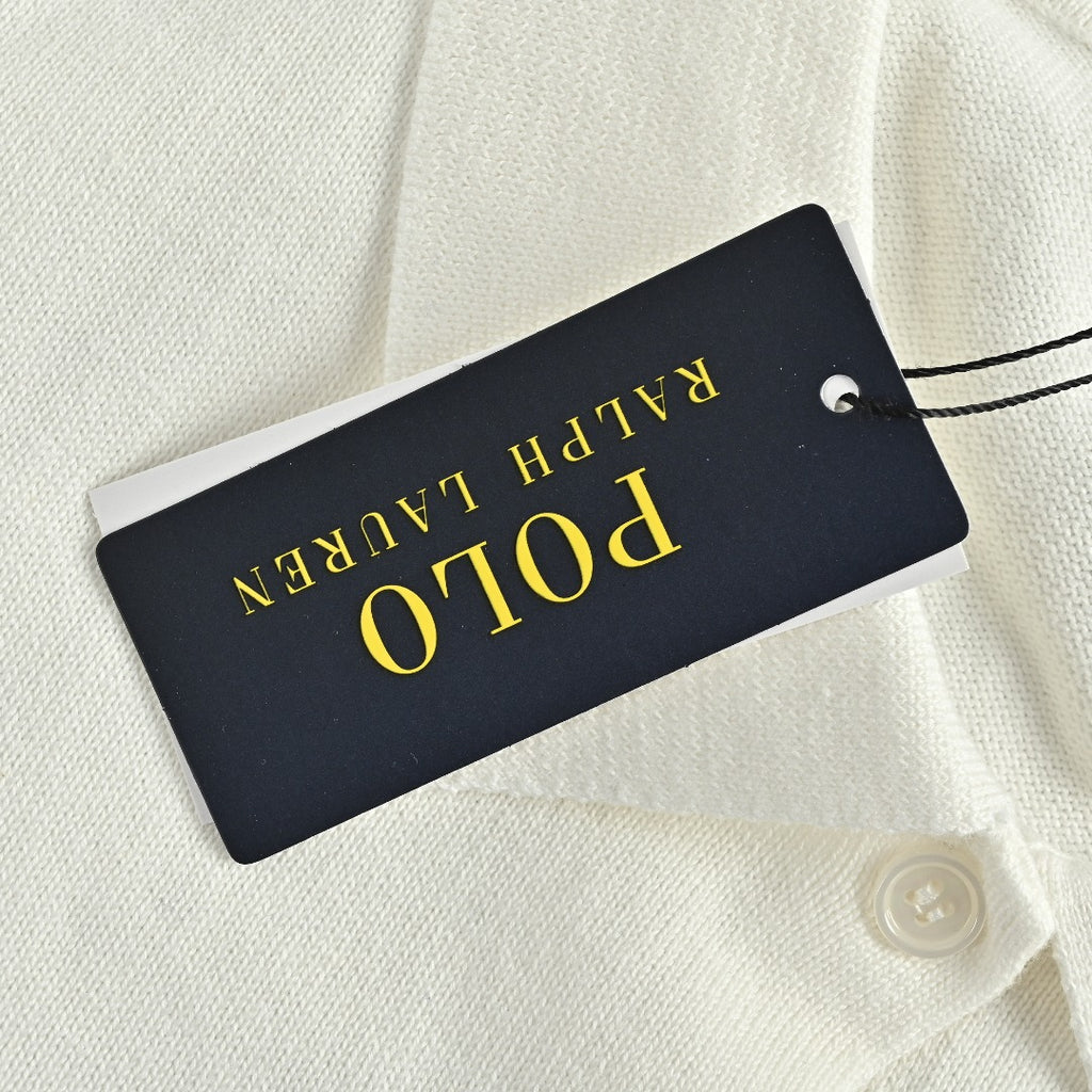 Ralph Lauren Polo Collar Knit Cardigan - White
