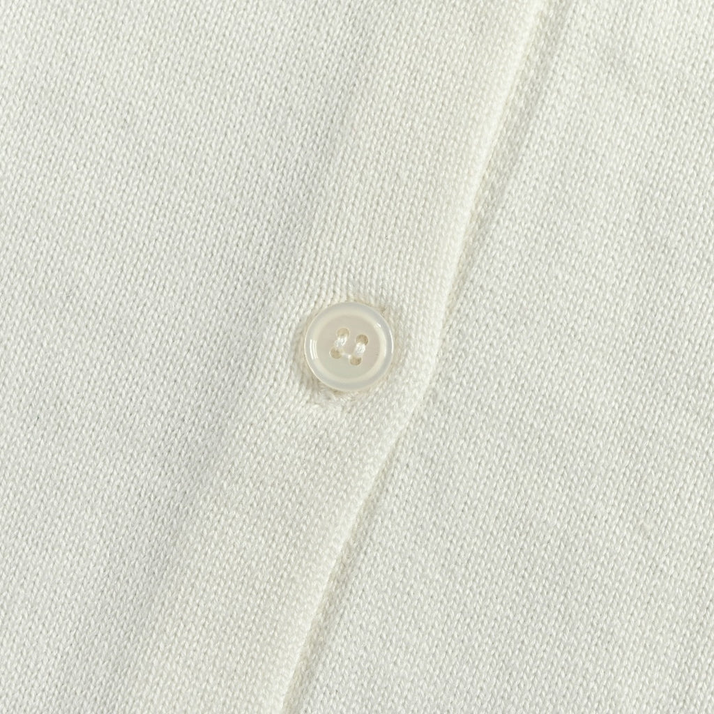 Ralph Lauren Polo Collar Knit Cardigan - White