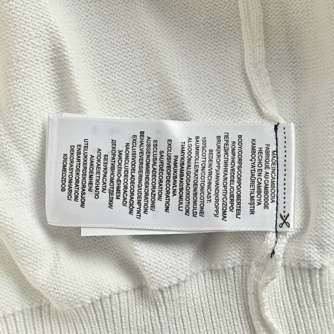Ralph Lauren Polo Collar Knit Cardigan - White