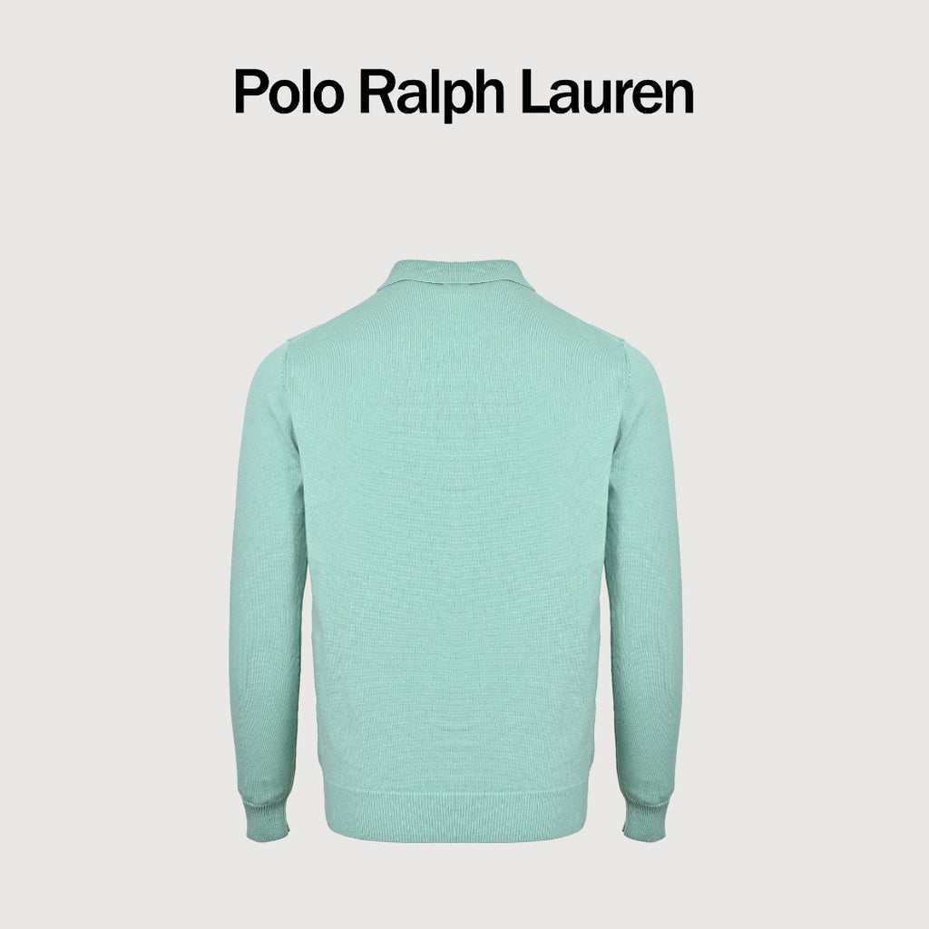 Ralph Lauren Polo Collar Knit Cardigan - Mint Green