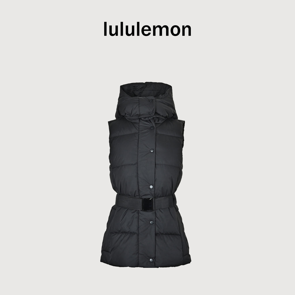 lululemon Women's Belted Hooded Down Vest - Black
