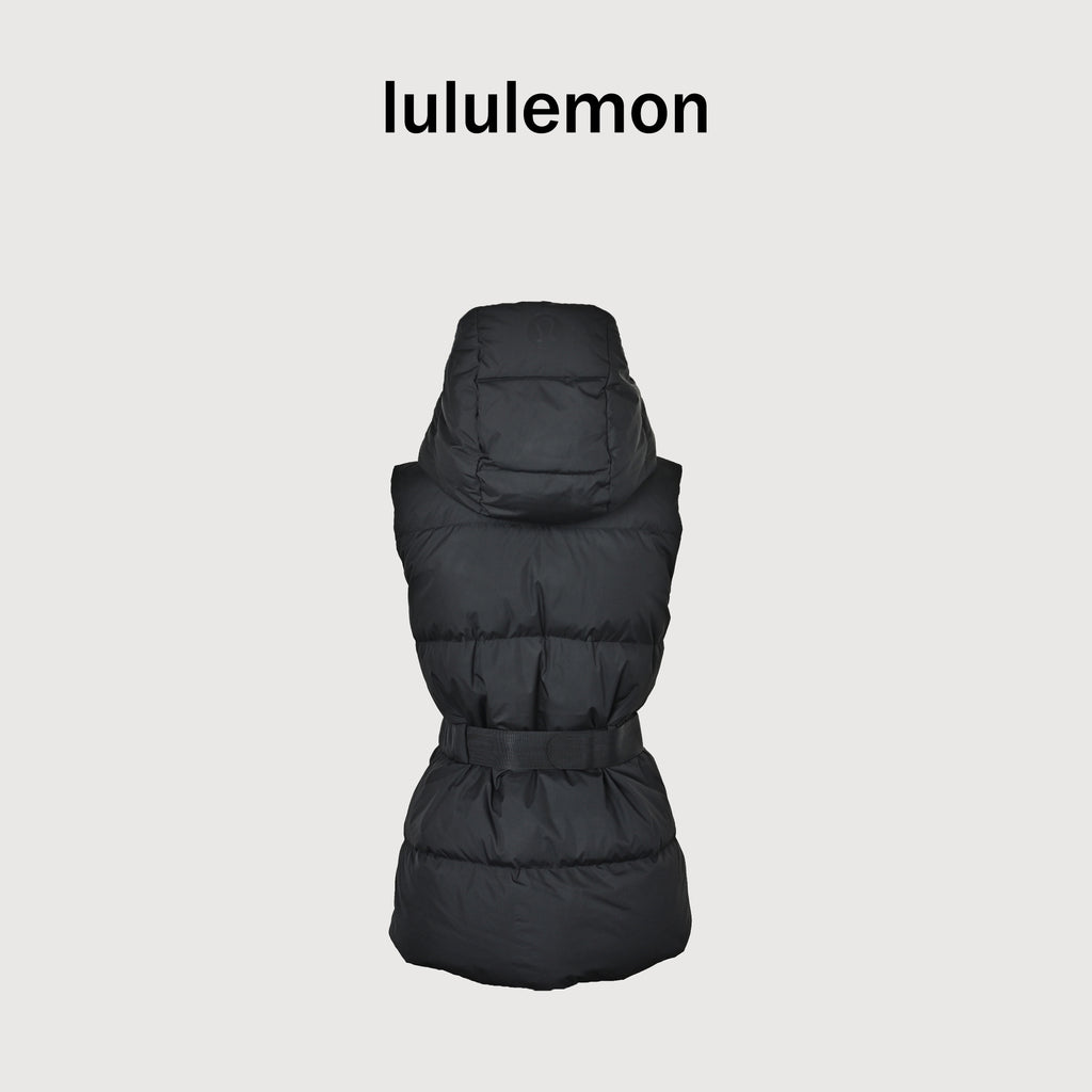 lululemon Women's Belted Hooded Down Vest - Black