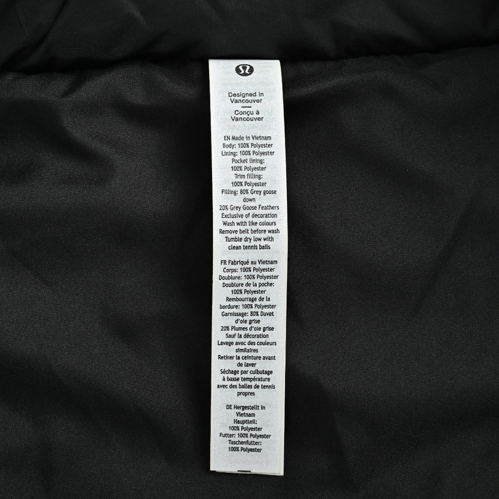 lululemon Women's Belted Hooded Down Vest - Black