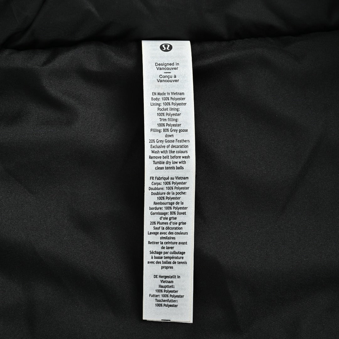 lululemon Women's Belted Hooded Down Vest - Black