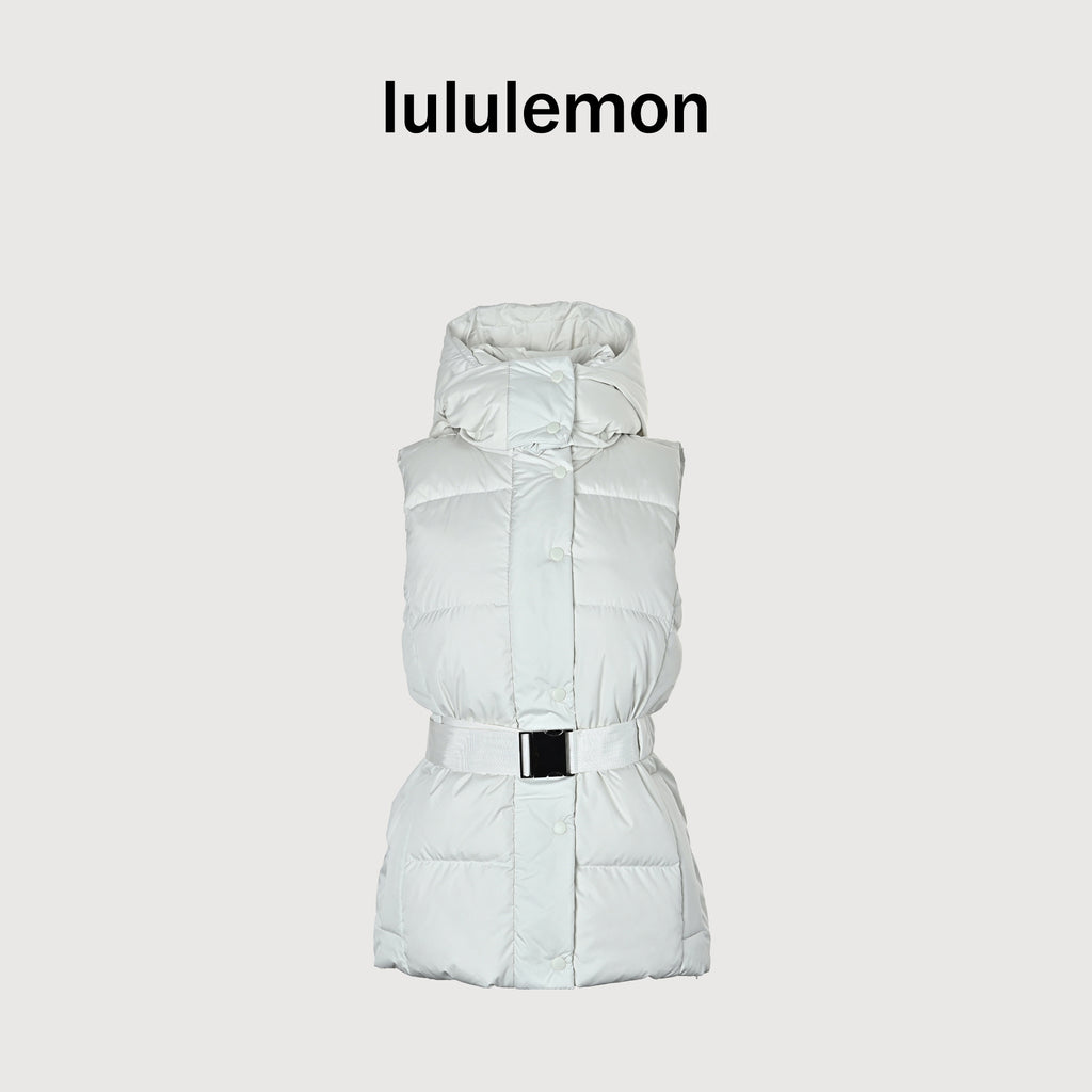 lululemon Women's Belted Hooded Down Vest - White
