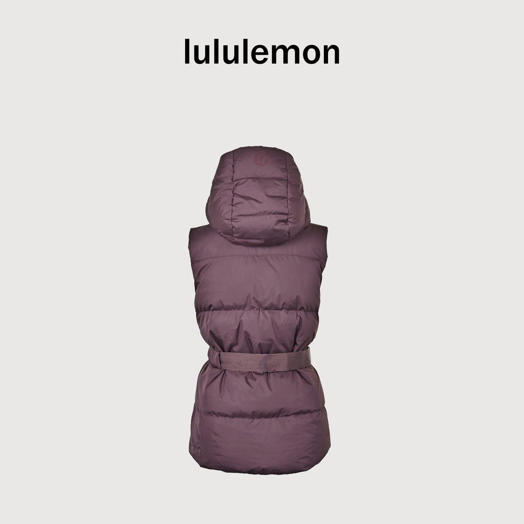 lululemon Women's Belted Hooded Down Vest - Plum