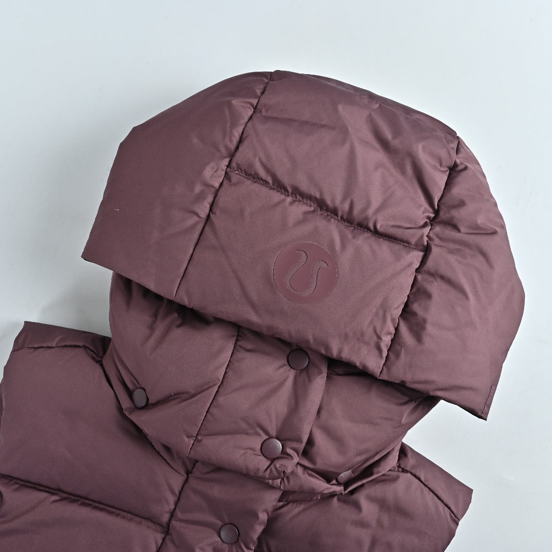 lululemon Women's Belted Hooded Down Vest - Plum