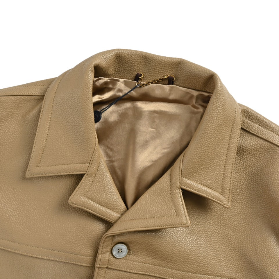 Louis Vuitton Floral Embroidered Leather Jacket - Tan