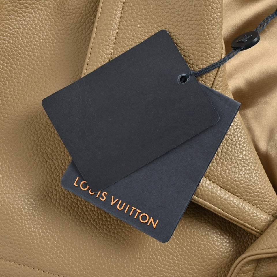 Louis Vuitton Floral Embroidered Leather Jacket - Tan
