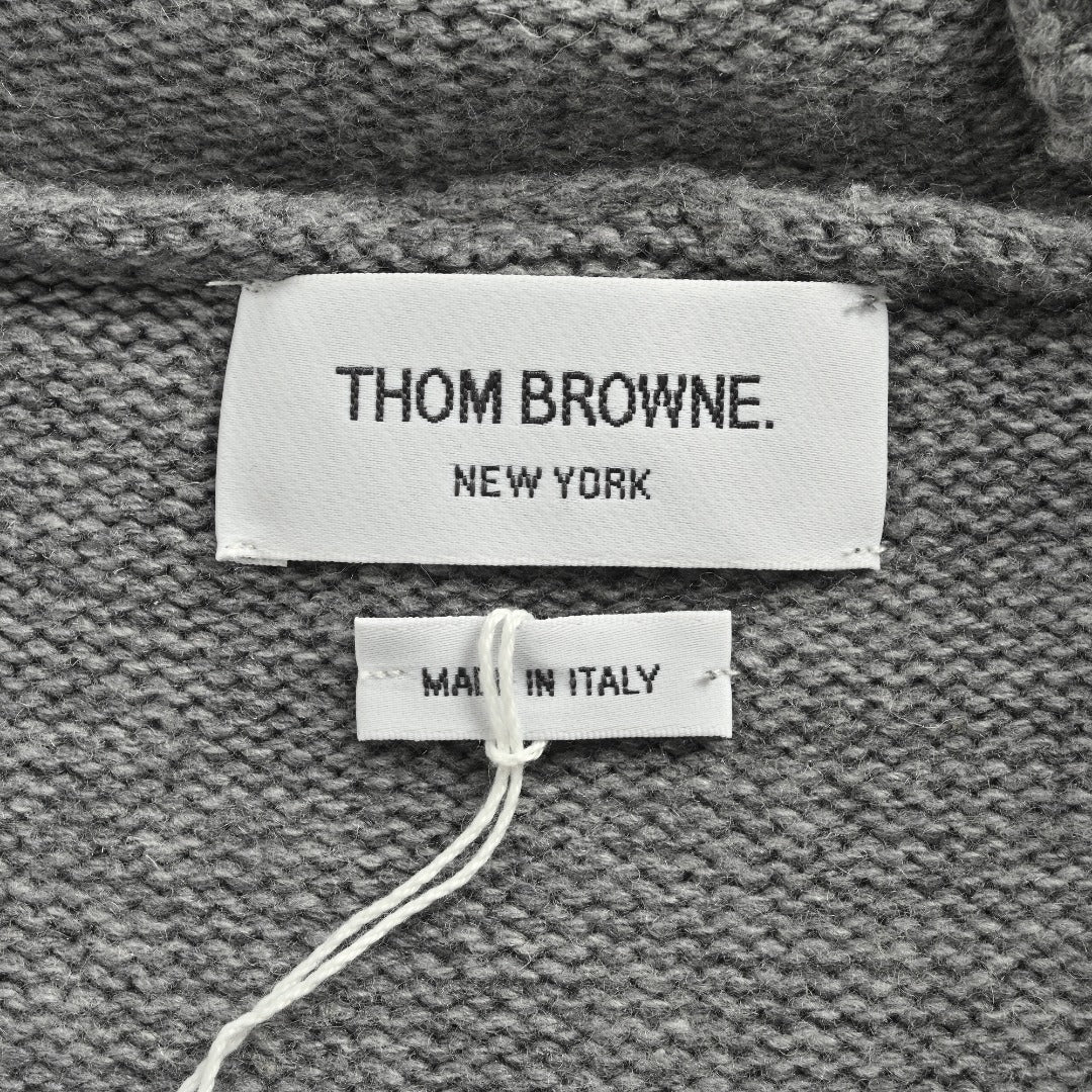 Thom Browne Dog Motif Wool Hooded Jacket - Gray