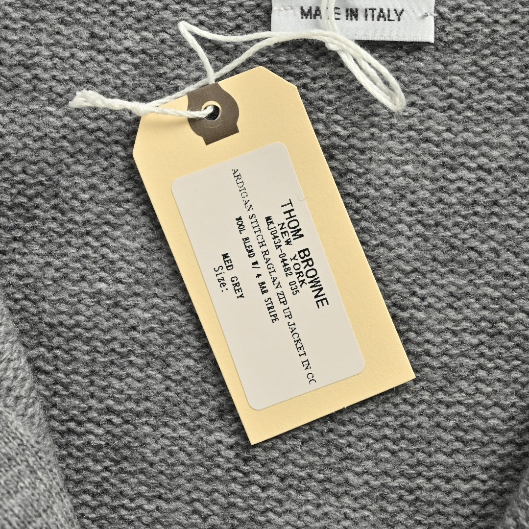 Thom Browne Dog Motif Wool Hooded Jacket - Gray