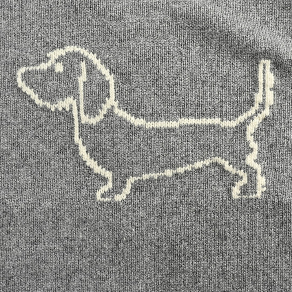 Thom Browne Dog Motif Wool Hooded Jacket - Gray