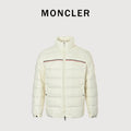 Moncler Chest Stripe Stand-Collar Down Jacket - Ivory