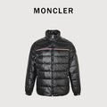 Moncler Chest Stripe Stand-Collar Down Jacket - Black