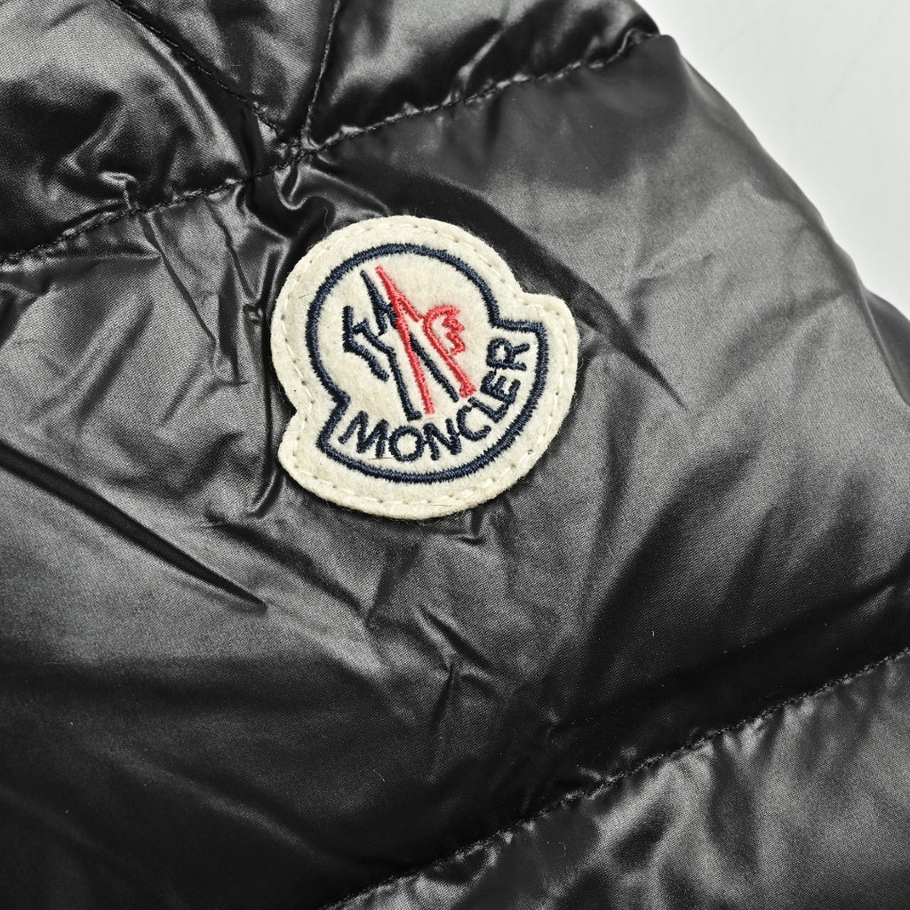 Moncler Chest Stripe Stand-Collar Down Jacket - Black