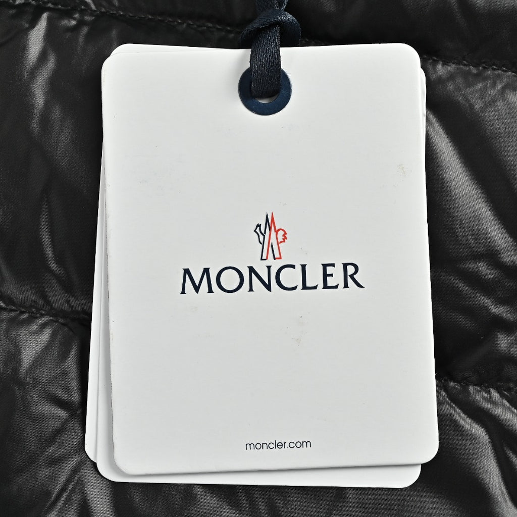 Moncler Chest Stripe Stand-Collar Down Jacket - Black