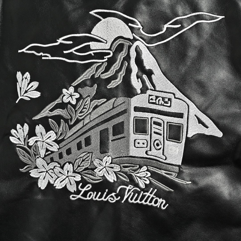Louis Vuitton Mount Fuji Train Leather Jacket - Black