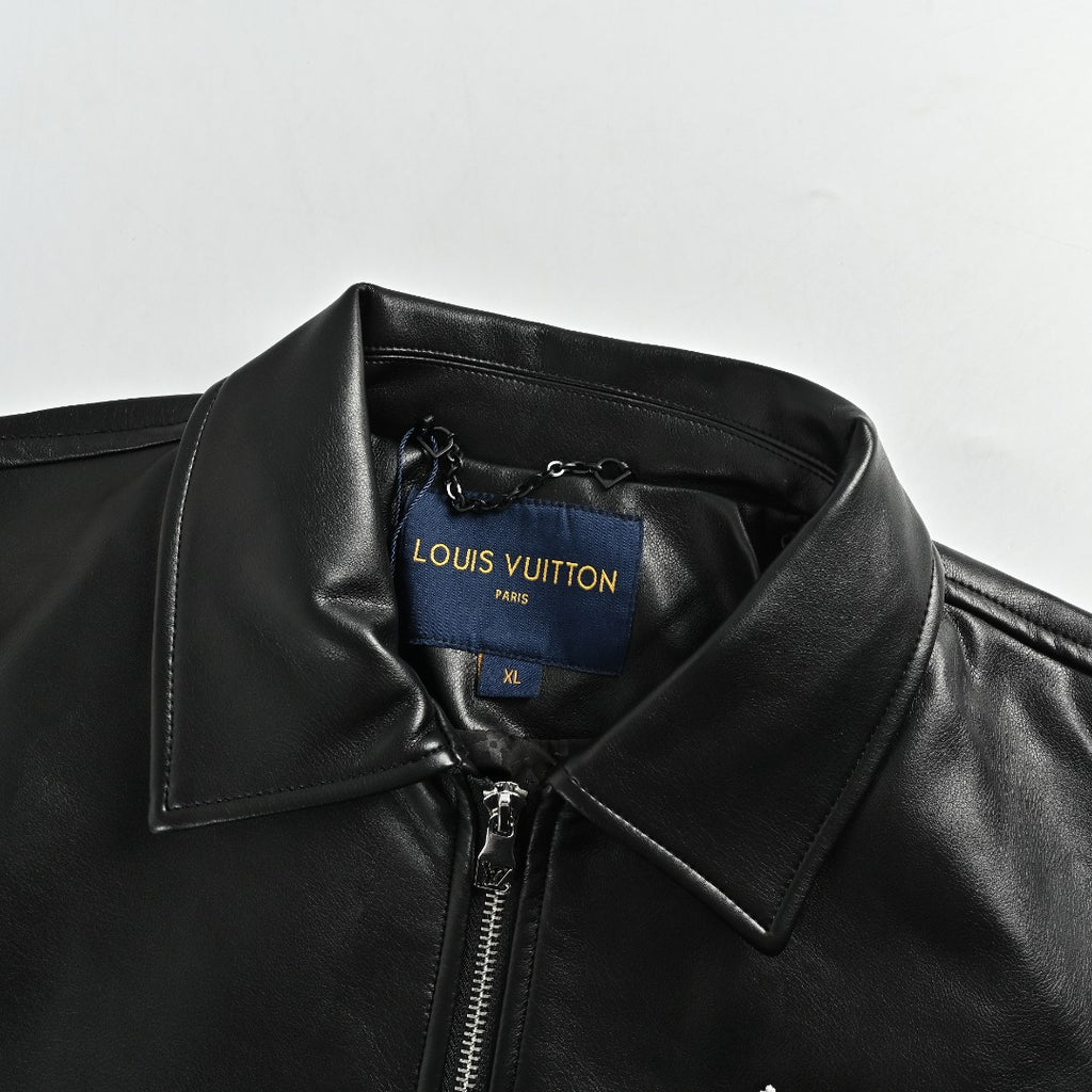 Louis Vuitton Mount Fuji Train Leather Jacket - Black