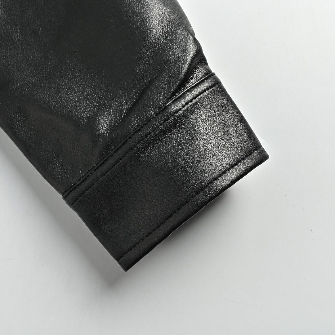 Louis Vuitton Mount Fuji Train Leather Jacket - Black