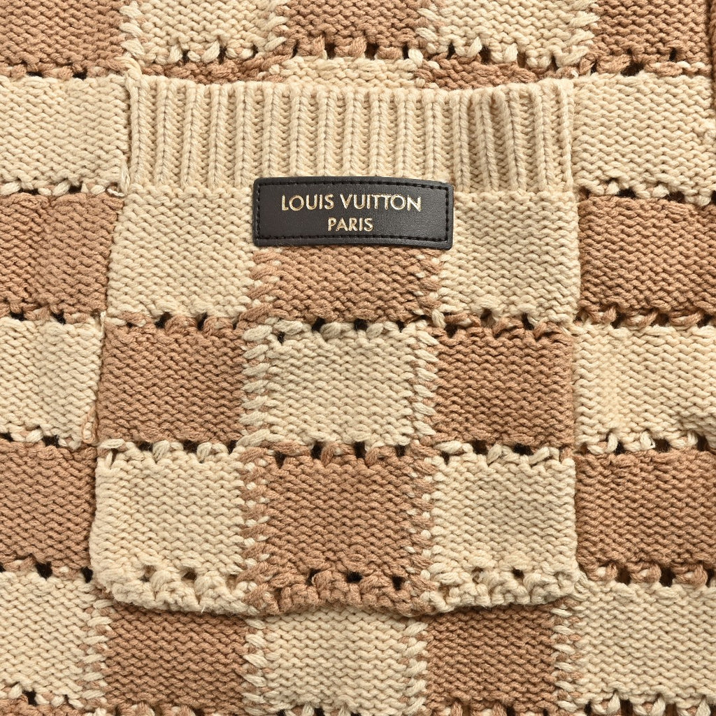 Louis Vuitton Damier Knit Cardigan - Beige