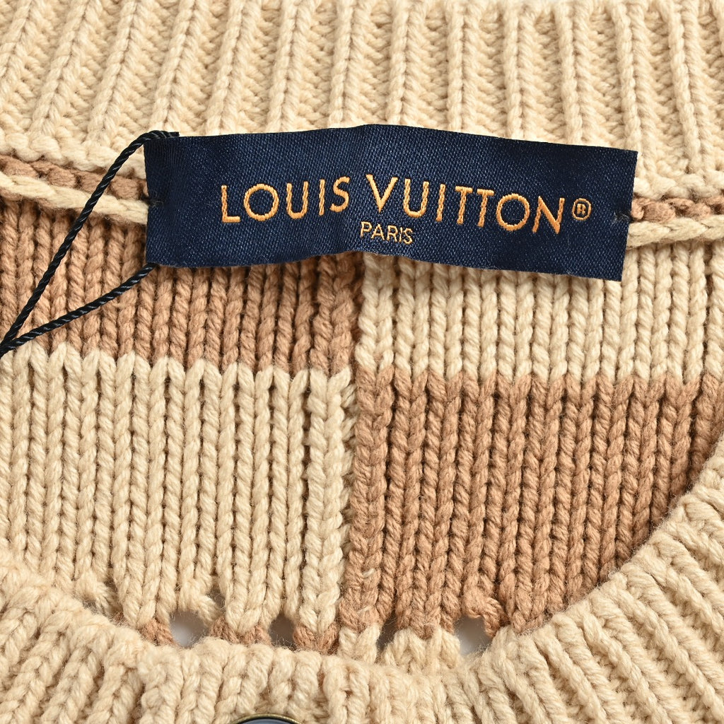 Louis Vuitton Damier Knit Cardigan - Beige